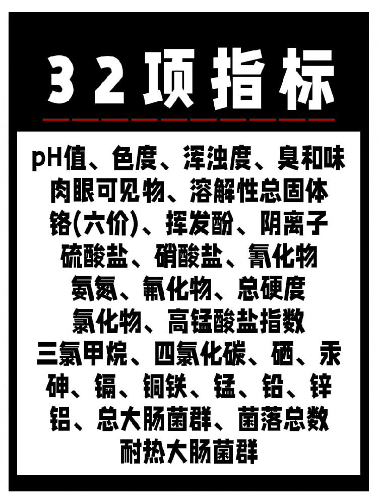 ?井水檢測(cè)32項(xiàng)指標(biāo)大揭秘！?